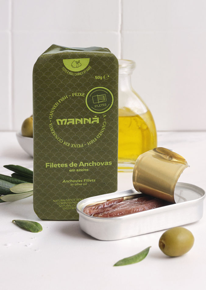 Anchovy Fillets in Olive Oil 50g Manná - Manná - 5601721620284